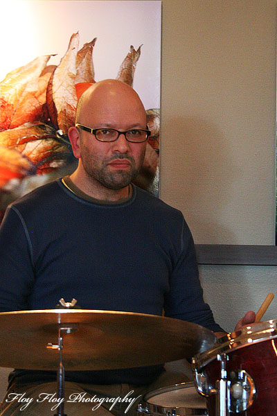 Ali Djeridi (drums) at After Work Jazz. Copyright: Henrik Eriksson. The photo may not be used elsewhere without my permission. Contact me about licencing.