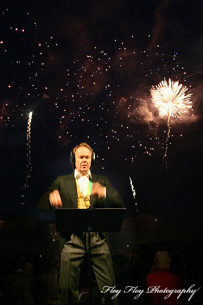 Botan Brass & fireworks. Ulf Johansson Werre conducts. Copyright: Henrik Eriksson. The photo may not be used elsewhere without my permission.