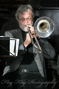 P-O Östergren (trombone). Copyright: Henrik Eriksson. The photos may not be used elsewhere without written permission.