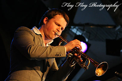 Karl Olandersson (trumpet). Hacke Björksten 3G at Katalin. Copyright: Henrik Eriksson. The photo may not be published elsewhere without written permission.