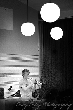 Henrik Grim plays trumpet. Copyright: Henrik Eriksson. The photo may not be used elsewhere without my permission.