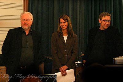 Magnus Bäckström, Cecilia Jordan, Göran Persson from Uppsala Konsert & Kongress (Musikens hus) From left to right. Copyright: Henrik Eriksson. The photo may not be used elsewhere without my permission.