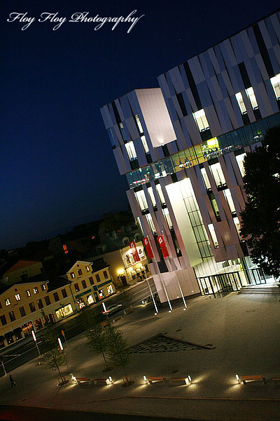 Uppsala Konsert & Kongress by night. Copyright: Henrik Eriksson. The photo may not be published elsewhere without written permission.