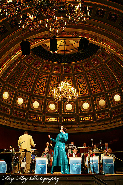 Hannah Nilsson (singer). Uppsala University Jazz Orchestra. Copyright: Henrik Eriksson. The photo may not be used elsewhere without my permission.