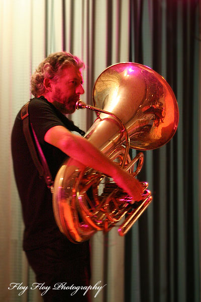 Stein Erik Tafjord (tuba). Brazz Brothers at Uppsala Winter Swing. Copyright: Henrik Eriksson. The photo may not be used elsewhere without my permission.