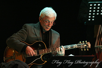 Bertil Fernqvist (guitar) at Uppsala Winter Swing. Copyright: Henrik Eriksson. The photo may not be published elsewhere without written permission.