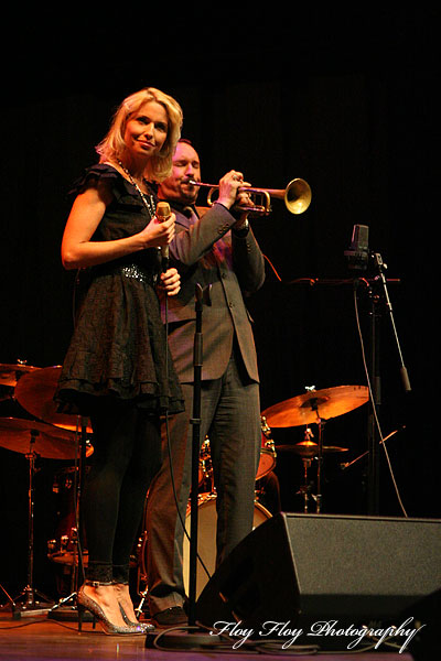 Viktoria Tolstoy (vocals) and Peter Asplund (trumpet) at Winter Jazz at Uppsala Konsert & Kongress. Copyright: Henrik Eriksson. The photo may not be published elsewhere without written permission.